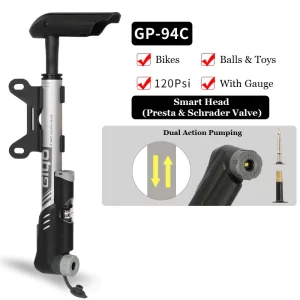 Giyo Inflador de neum ticos de doble acci n para bicicleta de monta a minibomba de