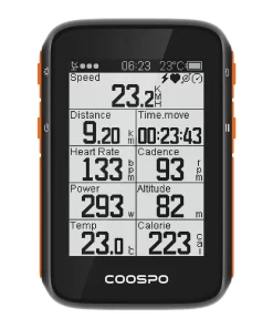 CooSpo Bike Computer Wireless GPS Bike Speedometer with Auto Backlight Bluetooth ANT Cycling GPS Computer Bicycle Computer BC200 with Waterproof